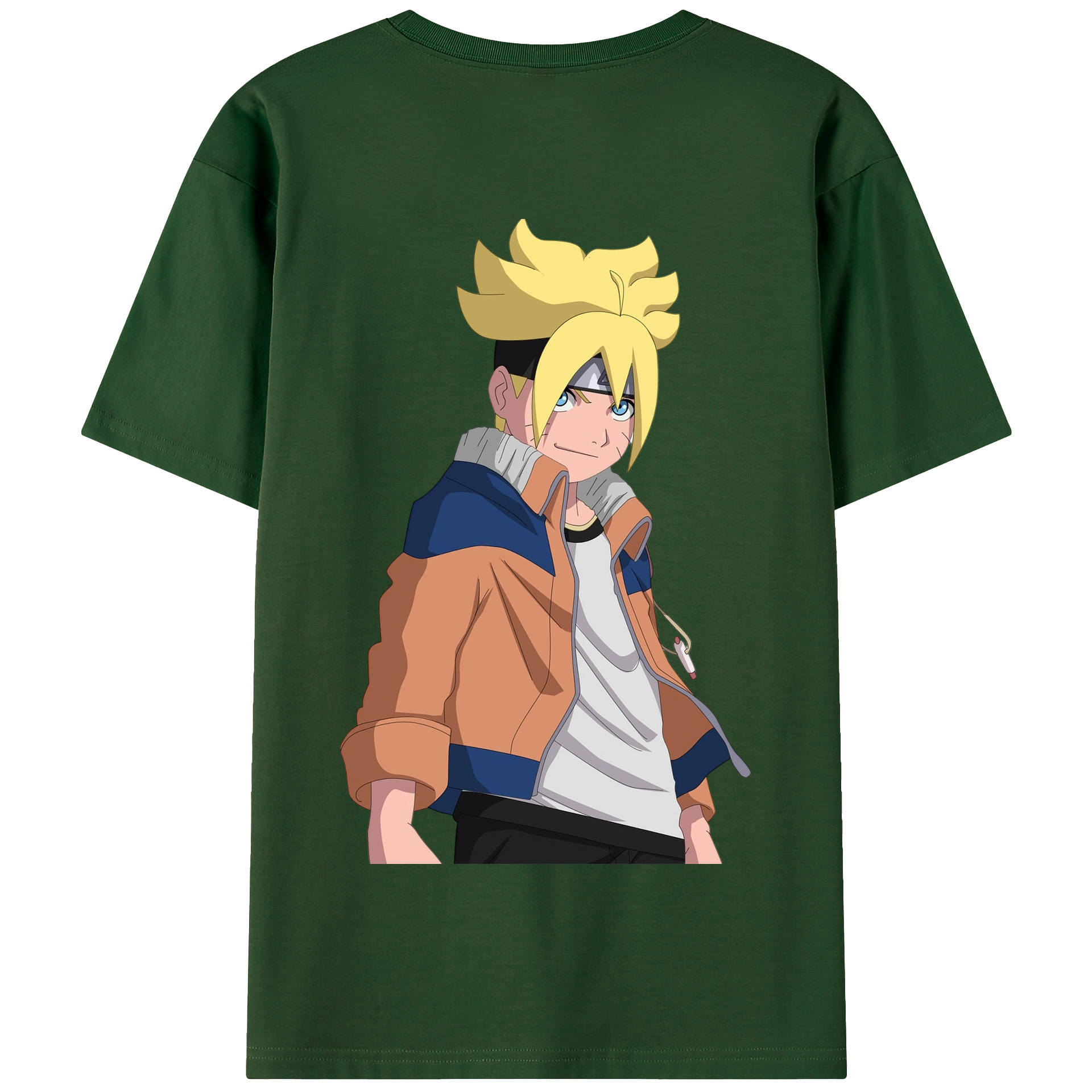 （画像用） NARUTO -ナルト- うずまき ナルト Uzumaki Naruto 綿100％半袖Tシャツ（背面プリント）